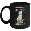 Can't Mask Love For My Students Back To School Llama Teacher Mug Coffee Mug | Teecentury.com