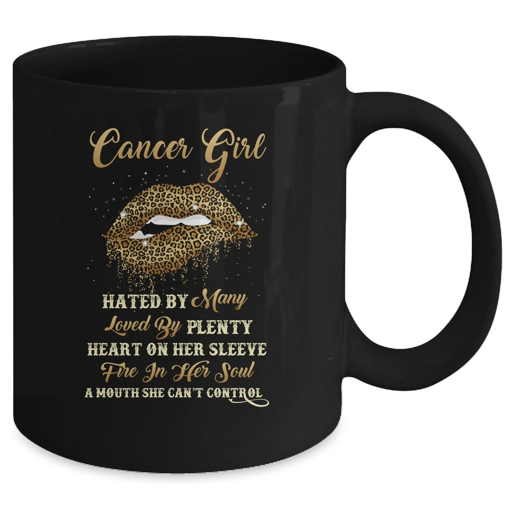 Cancer Girl Birthday Funny Leopard Lips Women Mug Coffee Mug | Teecentury.com