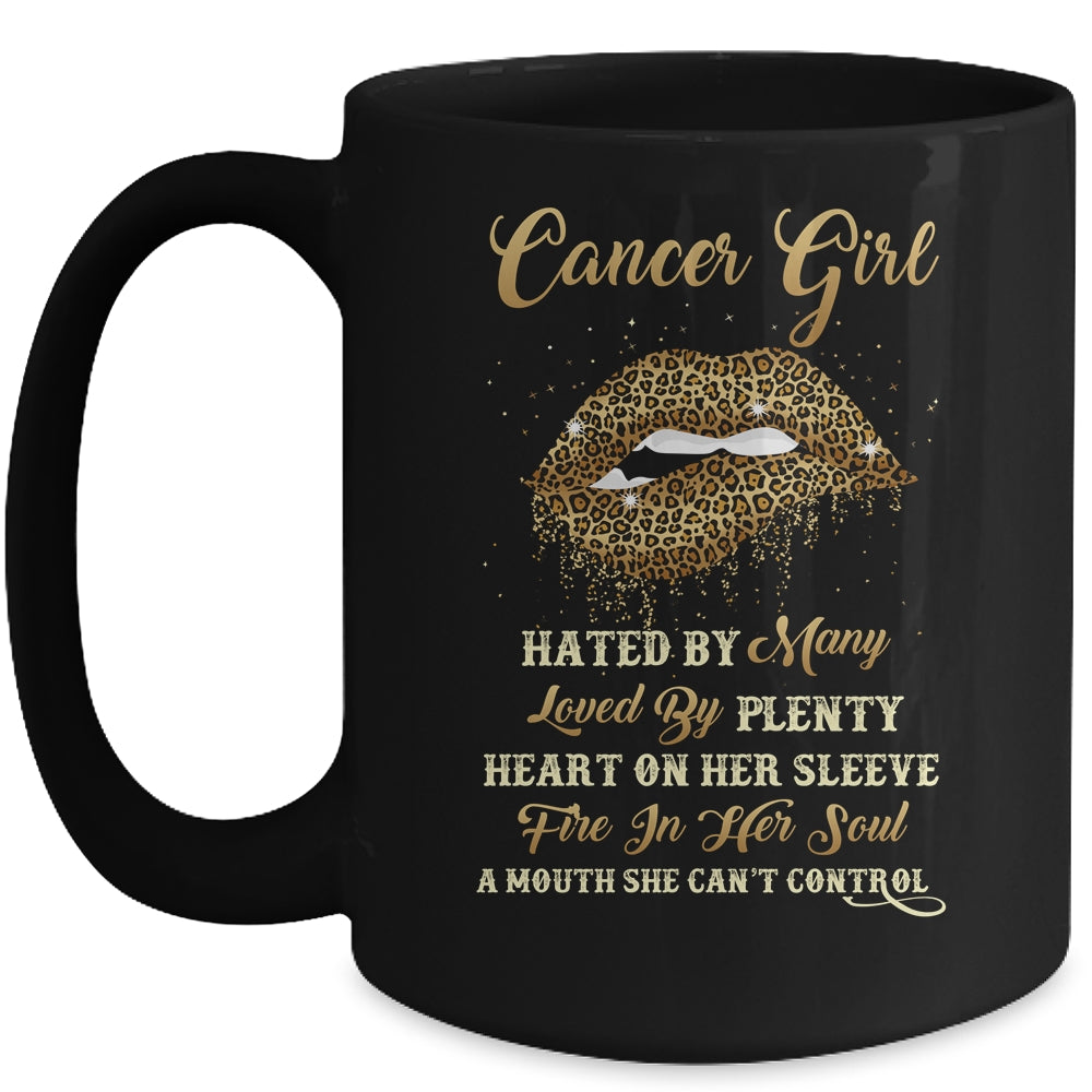 Cancer Girl Birthday Funny Leopard Lips Women Mug Coffee Mug | Teecentury.com