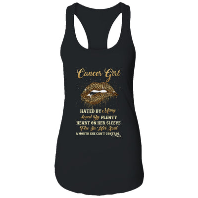 Cancer Girl Birthday Funny Leopard Lips Women T-Shirt & Tank Top | Teecentury.com