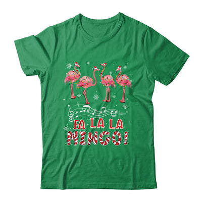 Candy Cane Flamingoes Fa La La Mingo Flamingo Christmas T-Shirt & Sweatshirt | Teecentury.com