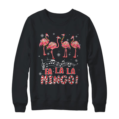 Candy Cane Flamingoes Fa La La Mingo Flamingo Christmas T-Shirt & Sweatshirt | Teecentury.com