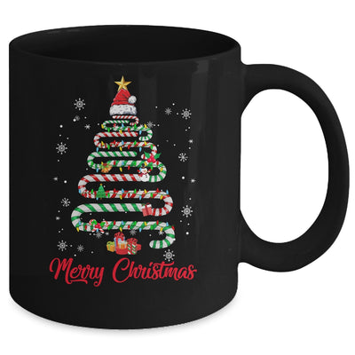 Candy Cane Santa Hat Funny Xmas Tree Merry Christmas Tree Mug Coffee Mug | Teecentury.com