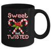 Candy Cane Sweet But Twisted Funny Merry Christmas Mug | teecentury