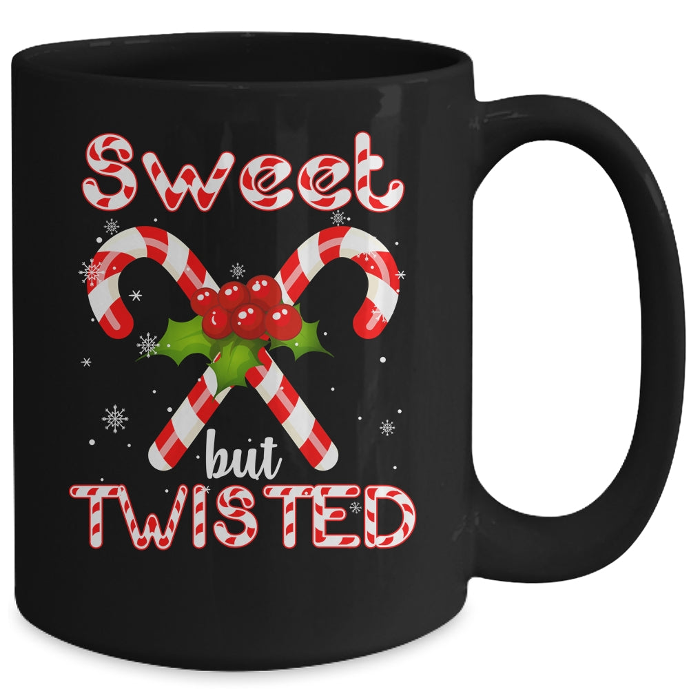 Candy Cane Sweet But Twisted Funny Merry Christmas Mug | teecentury