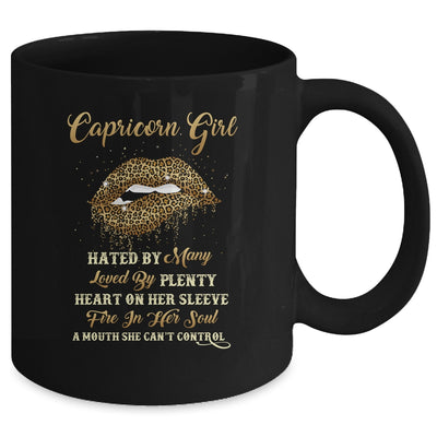 Capricorn Girl Birthday Funny Leopard Lips Women Mug Coffee Mug | Teecentury.com