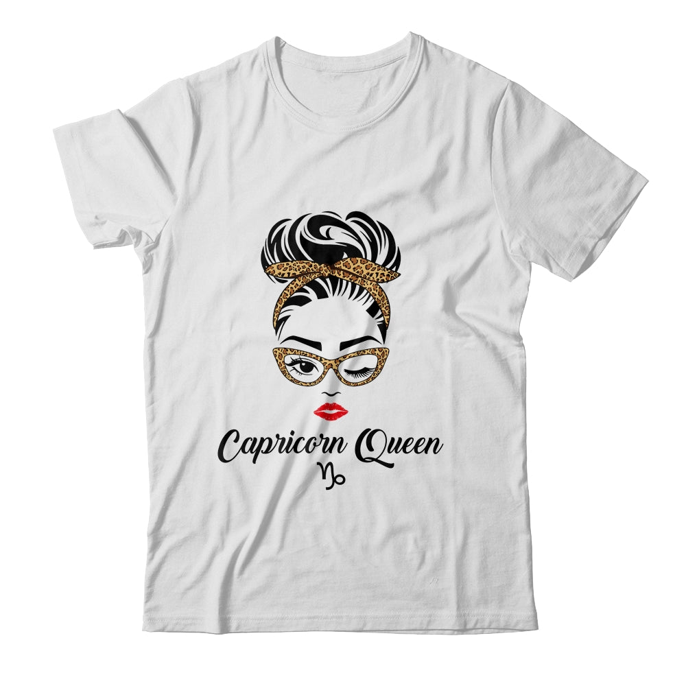 Capricorn Queen Woman Leopard Lips Eyes Lady Birthday Gifts T-Shirt & Tank Top | Teecentury.com