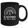 Carcinoid Cancer Awareness In November We Wear Zebra Rainbow Mug | teecentury