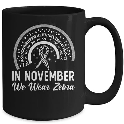 Carcinoid Cancer Awareness In November We Wear Zebra Rainbow Mug | teecentury