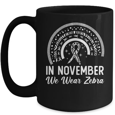 Carcinoid Cancer Awareness In November We Wear Zebra Rainbow Mug | teecentury