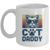 Cat Daddy Vintage 80S Style Cat Retro Sunglasses Distressed Mug Coffee Mug | Teecentury.com