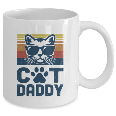 Cat Daddy Vintage 80S Style Cat Retro Sunglasses Distressed Mug Coffee Mug | Teecentury.com
