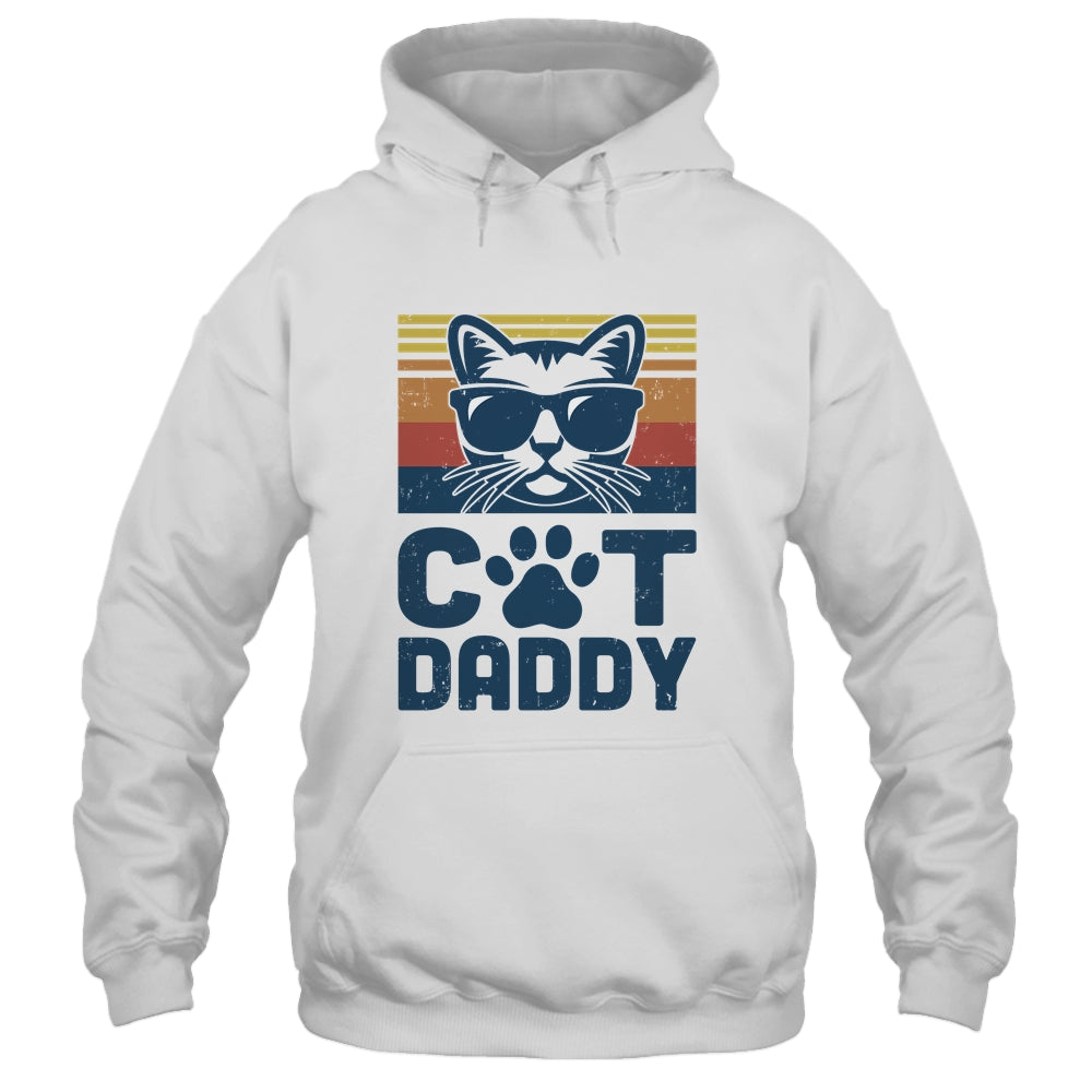 Cat Daddy Vintage 80S Style Cat Retro Sunglasses Distressed T-Shirt & Hoodie | Teecentury.com