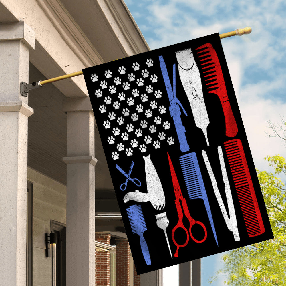 Cat Dog Groomer Flag Pet Grooming Flag | Teecentury.com