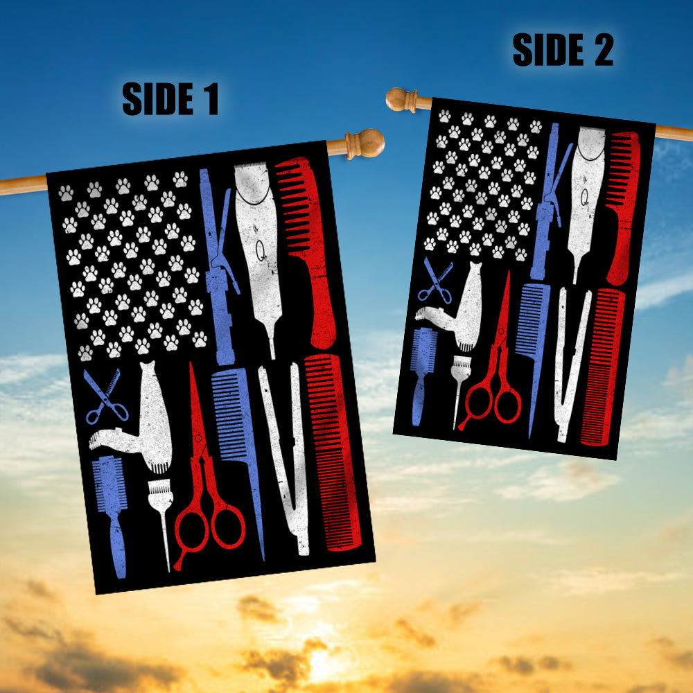 Cat Dog Groomer Flag Pet Grooming Flag | Teecentury.com