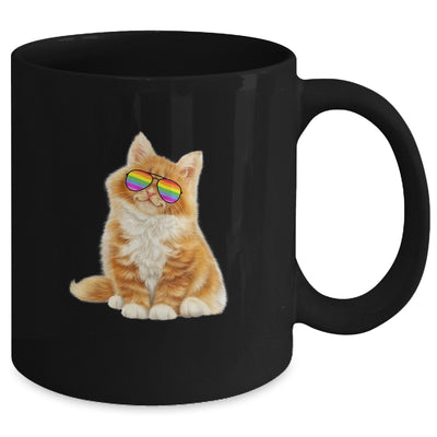 Cat LGBT Gay Rainbow Pride Flag Boys Men Girls Women Mug | teecentury