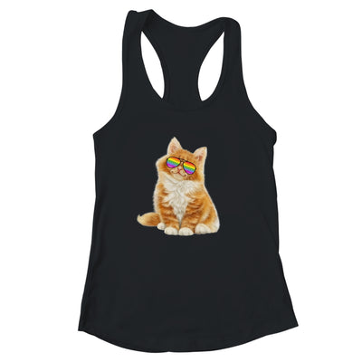 Cat LGBT Gay Rainbow Pride Flag Boys Men Girls Women Shirt & Tank Top | teecentury