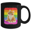 Cat LGBT Gay Rainbow Pride Flag Women Men Boys Girls Mug | teecentury