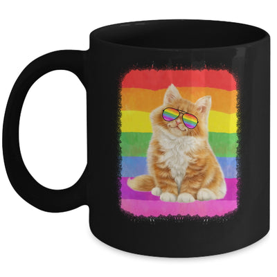 Cat LGBT Gay Rainbow Pride Flag Women Men Boys Girls Mug | teecentury