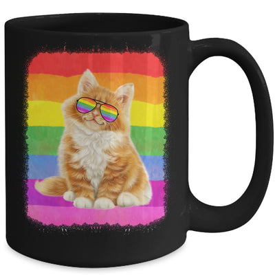 Cat LGBT Gay Rainbow Pride Flag Women Men Boys Girls Mug | teecentury