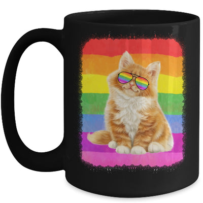 Cat LGBT Gay Rainbow Pride Flag Women Men Boys Girls Mug | teecentury