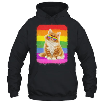 Cat LGBT Gay Rainbow Pride Flag Women Men Boys Girls Shirt & Tank Top | teecentury