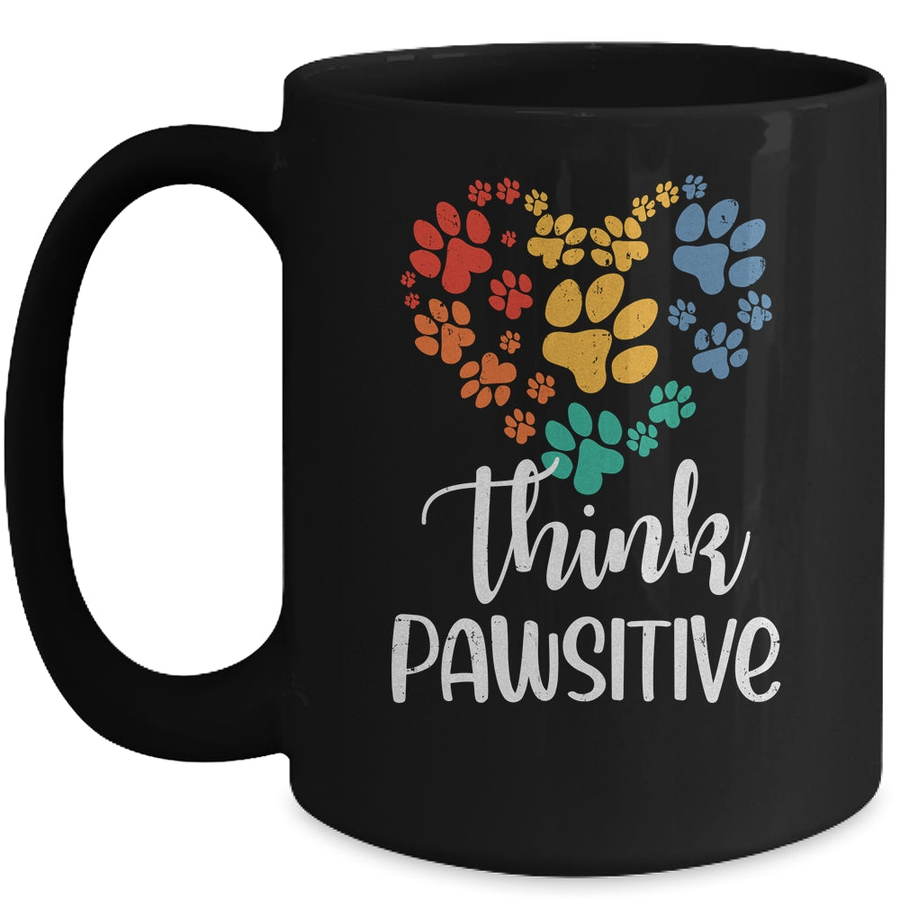 Cat Lover Dog Lover Pawsitive Pet Lover Mug | teecentury