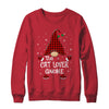 Cat Lover Gnome Buffalo Plaid Matching Christmas Pajama Gift T-Shirt & Sweatshirt | Teecentury.com