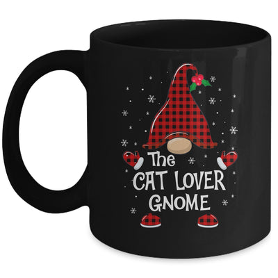 Cat Lover Gnome Buffalo Plaid Matching Christmas Pajama Gift Mug Coffee Mug | Teecentury.com
