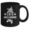 Cats And Gaming Funny For Gamer Cat Lover Cat Mom Dad Mug | teecentury