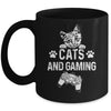 Cats And Gaming Funny For Gamer Cat Lover Cat Mom Dad Mug | teecentury