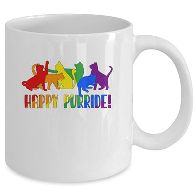 Cats Happy Purride Pride LGBTQ Mug Coffee Mug | Teecentury.com