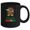 Celebrate Juneteenth Messy Bun Black Women Melanin Pride Mug | teecentury