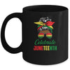 Celebrate Juneteenth Messy Bun Black Women Melanin Pride Mug | teecentury