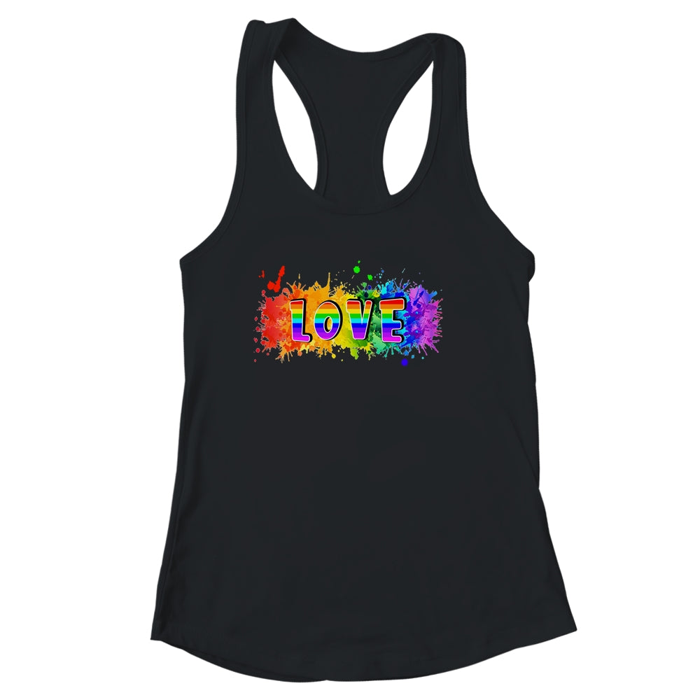 Celebrate Pride Month With Love LGBT Pride Rainbow Shirt & Tank Top | teecentury