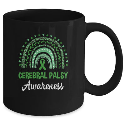 Cerebral Palsy Awareness Month Retro Rainbow Mug | teecentury