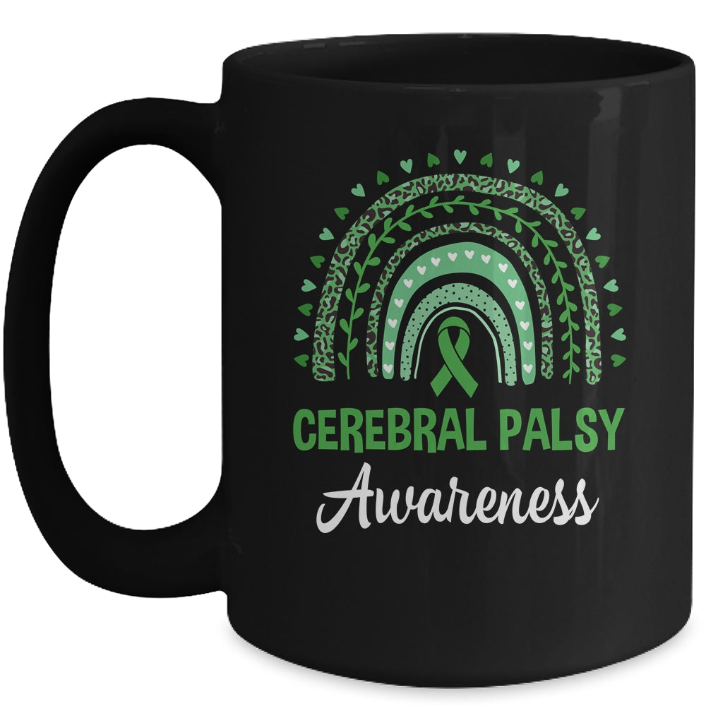 Cerebral Palsy Awareness Month Retro Rainbow Mug | teecentury