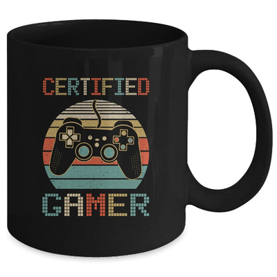 Certified Gamer Retro Vintage Funny Video Games Mug Coffee Mug | Teecentury.com