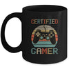 Certified Gamer Retro Vintage Funny Video Games Mug Coffee Mug | Teecentury.com