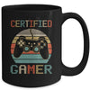 Certified Gamer Retro Vintage Funny Video Games Mug Coffee Mug | Teecentury.com