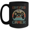 Certified Gamer Retro Vintage Funny Video Games Mug Coffee Mug | Teecentury.com