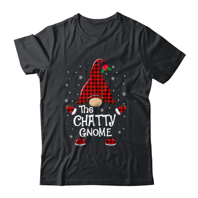 Chatty Gnome Buffalo Plaid Matching Christmas Pajama Gift T-Shirt & Sweatshirt | Teecentury.com