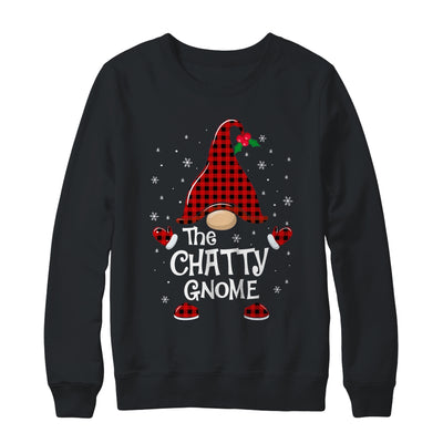 Chatty Gnome Buffalo Plaid Matching Christmas Pajama Gift T-Shirt & Sweatshirt | Teecentury.com