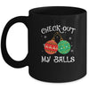 Check Out My Balls Funny Dirty Christmas Joke Mug Coffee Mug | Teecentury.com