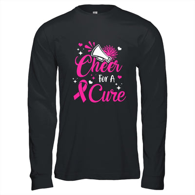 Cheer For A Cure Breast Cancer Awareness Cheerleader T-Shirt & Hoodie | Teecentury.com