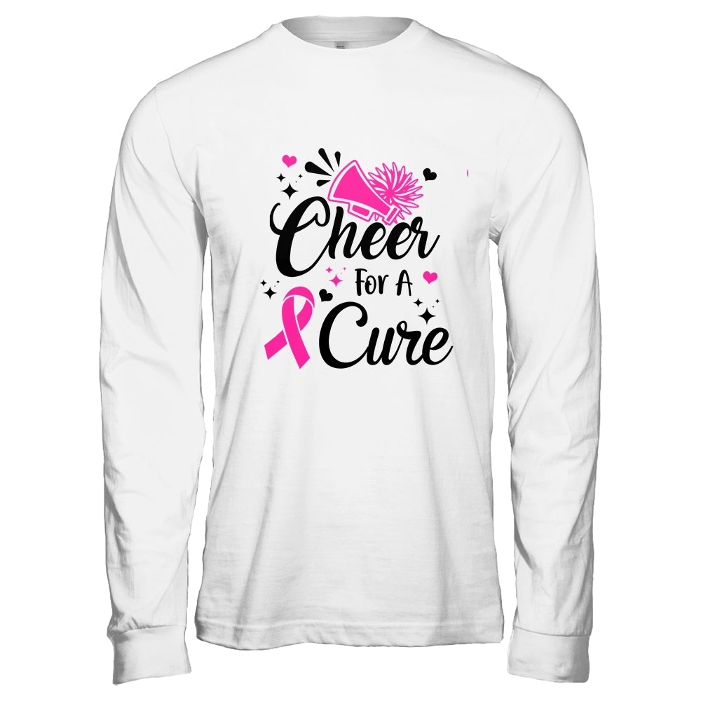 Cheer For A Cure Breast Cancer Awareness Cheerleading T-Shirt & Hoodie | Teecentury.com