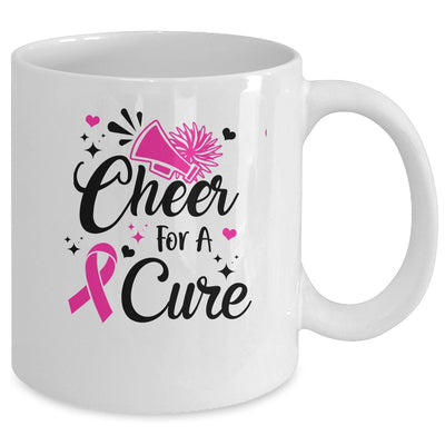 Cheer For A Cure Breast Cancer Awareness Cheerleading Mug Coffee Mug | Teecentury.com