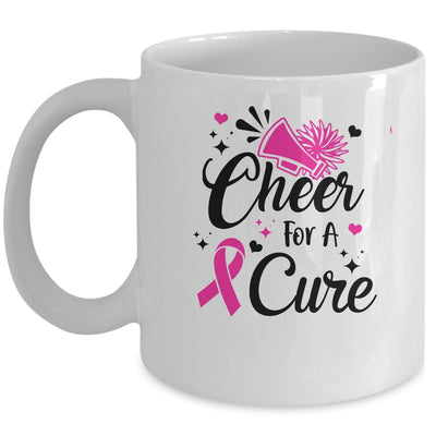 Cheer For A Cure Breast Cancer Awareness Cheerleading Mug Coffee Mug | Teecentury.com