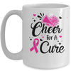 Cheer For A Cure Breast Cancer Awareness Cheerleading Mug Coffee Mug | Teecentury.com