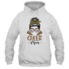 Cheer Mom Leopard Messy Bun Cheerleader Funny Mothers Day T-Shirt & Tank Top | Teecentury.com